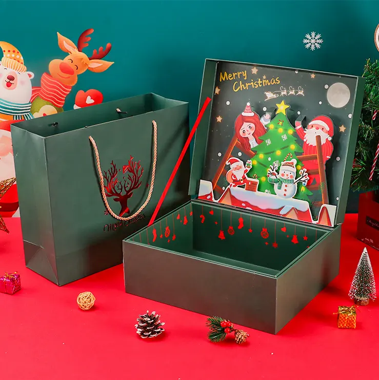 Cajas de Regalo grandes para cumpleaños de Navidad, embalaje de Chocolate, caramelo, bufanda, taza, Perfume, brillo labial, comida