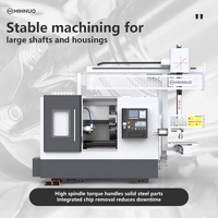 Machine de tour CNC compacte à lit incliné avec changeur d'outils automatique pour le tournage de métal de précision