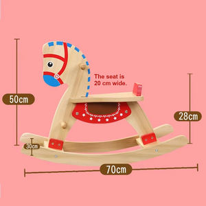 Chaise à <span class=keywords><strong>bascule</strong></span> en bois pour enfants, jouet pour bébé à partir de 2 à 7 ans - Product Image 3