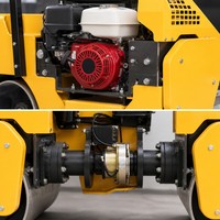 Compacteur vibrant autoporté Honda GX390 13HP 20kN 70Hz 700/540mm 790kg pour asphalte et sol
