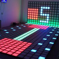 Dalle de sol lumineuse 30x30 carré piste de danse led capteur tactile activer jeu interactif led prix plancher
