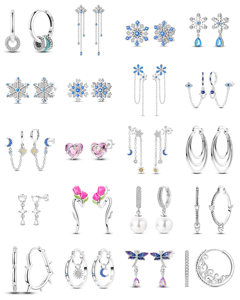 Ensemble de bracelet avec pendentif papillon en zircon plaqué or argent 925 - Bijoux unisexes pour femmes - Product Image 1