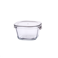 Boîte à lunch hermétique et empilable de 240 ml en verre borosilicate avec couvercle