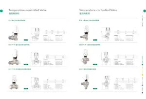 LISHUI Brass Thermostatic Head Floor Heating Water Temperature Controller Adjustable Radiator Valve