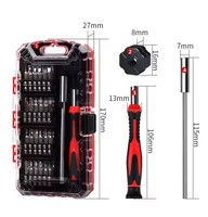 Jeu de tournevis en acier au chrome vanadium de 51 pièces avec embouts d'entraînement carrés Source d'alimentation manuelle Rangement de boîte à outils personnalisable OEM