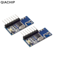 QIACHIP 433mhz Récepteur RF Module de décodeur de Code d'apprentissage 433MHZ Sortie sans fil 4 CH pour les télécommandes 1527 Encodage