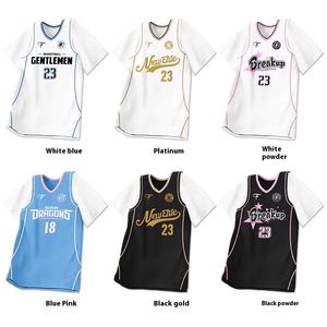 Juegos de baloncesto para estudiantes femeninos de manga corta deportivos transpirables de secado rápido hechos a medida números impresos baloncesto - Product Image 2