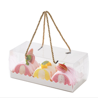 Boîte à gâteau portable transparente en PET de différentes tailles pour gâteau suisse, muffins, desserts, pâtisseries, mariage, anniversaire