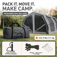 Tenda Udara Coody 17.2 Familia Pro Abu-abu Harga Terbaik Tenda Udara Tiup Besar Tenda Tiup Empat Musim untuk Berkemah