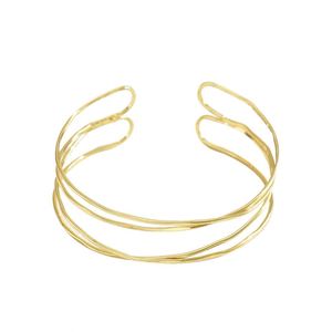 Bazaar Japanese-Korean Style Ins Simple Niche Multi-Layer High-Level Design Alloy <b>Arm</b> Ring Geometric Line Fashion <b>Cuff</b> Bracelets - Product Image 5