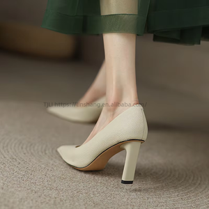 Factory Hot Sale New Women Solid Color Pointed Toe Sexy Pretty Girl High Heel <b>Shoes</b> - Product Image 1