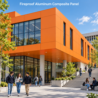 Panneau composite en aluminium ignifuge de 5 mm en argent brossé pour revêtement de hall d'ascenseur