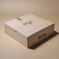 Boîte pliante écologique à double paroi en carton ondulé personnalisable avec fermeture magnétique, poignée, finition mate, robuste, pour cosmétiques/chaussures