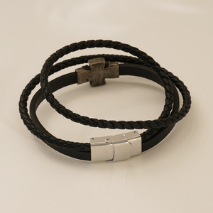 Zogxin Stainless Steel Skull Bracelet <b>For</b> <b>Men</b> Multi Layer Leather <b>Bangle</b> Gift Jewelry - Product Image 3