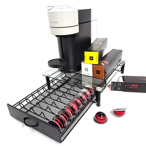 Cajón con diseño de mango <span class=keywords><strong>para</strong></span> cápsulas de café <span class=keywords><strong>Nespresso</strong></span> Vertuo, soporte de cristal templado <span class=keywords><strong>para</strong></span> cápsulas de café, 40 unidades, novedad de 2022 - Product Image 3