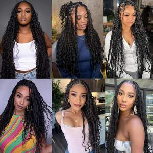 DOMINICAN DEEP BULK, <span class=keywords><strong>tresses</strong></span> faites à la main en fibre haute température, <span class=keywords><strong>tresses</strong></span> privées, crochet, <span class=keywords><strong>tresses</strong></span> passion twist, styles d'expression, <span class=keywords><strong>tresses</strong></span> douces - Product Image 6