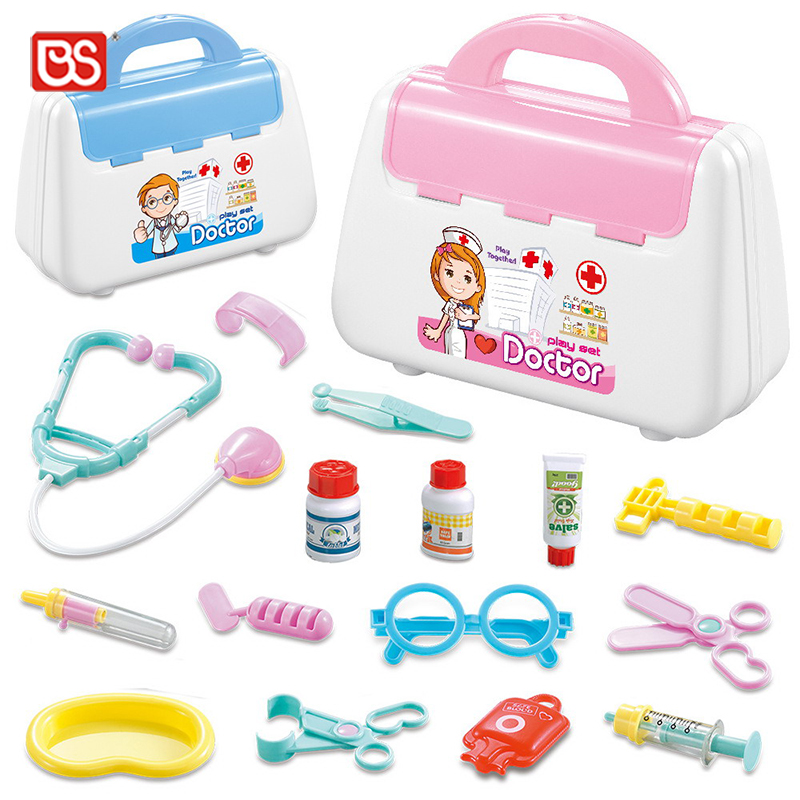 BS игрушка для косплея, сенсорный тренировочный медицинский комплект, пластиковый развивающий 5-й набор игрушек-врачей с розово-синим