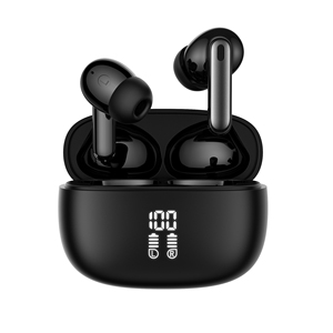 Y90 ANC <span class=keywords><strong>Double</strong></span> Fed Profondeur de réduction du bruit + Enc Appel LED Écran tactile Sans fil In-Ear <span class=keywords><strong>Bass</strong></span> Sound Effects TWS Earbuds - Product Image 3