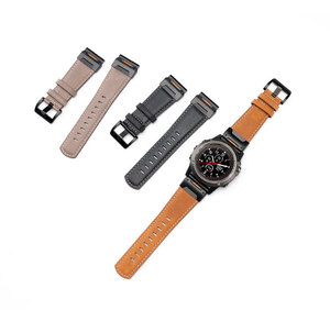 Bracelet montre en cuir véritable à dégagement rapide pour Garmin <span class=keywords><strong>Fenix</strong></span> 8/7X/7 Pro/<span class=keywords><strong>6</strong></span>/5/965 - Product Image 3