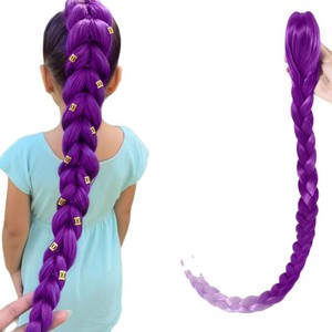 Perruque tressée violette Rumi, 70cm, 170g, perruque de cosplay en fil résistant à haute température pour Miss Sweet, Style jeune et tendance - Product Image 3
