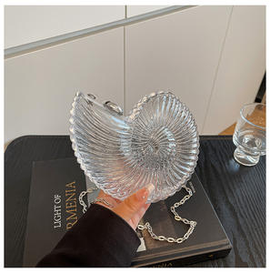 2025 bolso <span class=keywords><strong>de</strong></span> noche <span class=keywords><strong>de</strong></span> concha geométrica <span class=keywords><strong>para</strong></span> mujer, nuevo bolso transparente <span class=keywords><strong>de</strong></span> gelatina transparente <span class=keywords><strong>de</strong></span> moda, bolso <span class=keywords><strong>de</strong></span> concha <span class=keywords><strong>de</strong></span> caracol, bolsos cruzados con cadena acrílica - Product Image 4