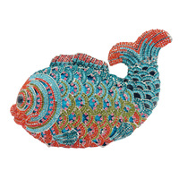 Sac de soirée en forme de poisson rouge incrusté de diamants, style européen et américain, pochette animalière ornée de diamants pour femme, un best-seller