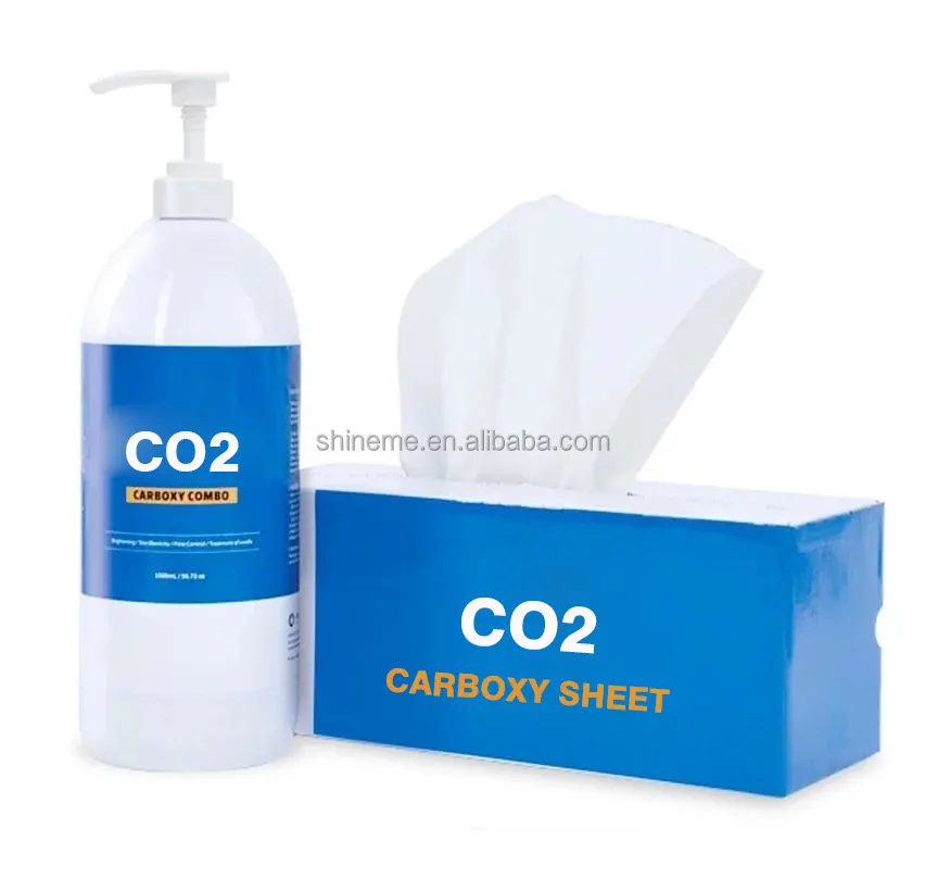 OEM ODM Spa Mask Private Label 1000ml 750ml Carboxy Co2 Gel Mask plus Roll Sheet Carboxy Co2 Therapy