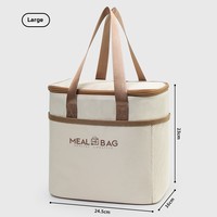 Logo personnalisé grande capacité 8L Double couche isolation sac à déjeuner sacs isothermes en polyester durable pour le camping en plein air pique-niques