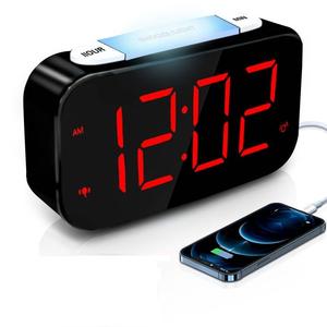 도매 저렴한 Zeit 홀터 Zh027AP 디지털 알람 시계 야간 조명 큰 숫자 2USB 충전 12 개월 보증-책상 시계 - Product Image 1