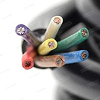 Cable conductor de 7 vías de calibre 14 de servicio pesado aprobado por SAE, Cable de remolque RV, Cable codificado por Color de cobre para semirremolque