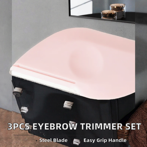 Kit de 3 tondeuses à sourcils portables en acier inoxydable, pointe fine, manche antidérapant, rasoir à poils, outils de beauté - Product Image 2