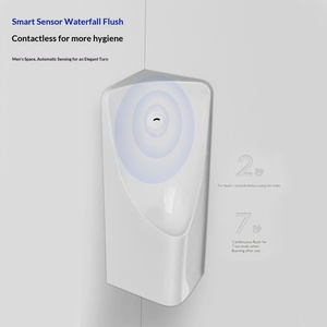 <span class=keywords><strong>Urinoir</strong></span> mural triangulaire entièrement automatique à capteur intelligent en céramique pour hôtels et usage domestique (hommes) - Product Image 3