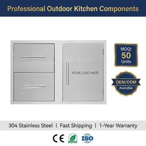 Professional 304 Stainless Steel Outdoor Kitchen Storage Combo 2 Drawers and 1 Access Door for <strong>BBQ</strong> Island Grill Station - Product Image 1