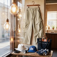 Pantalon cargo vintage Maden pour femme, coupe droite large, style utilitaire, multi-poches, décontracté, collection automne 2026