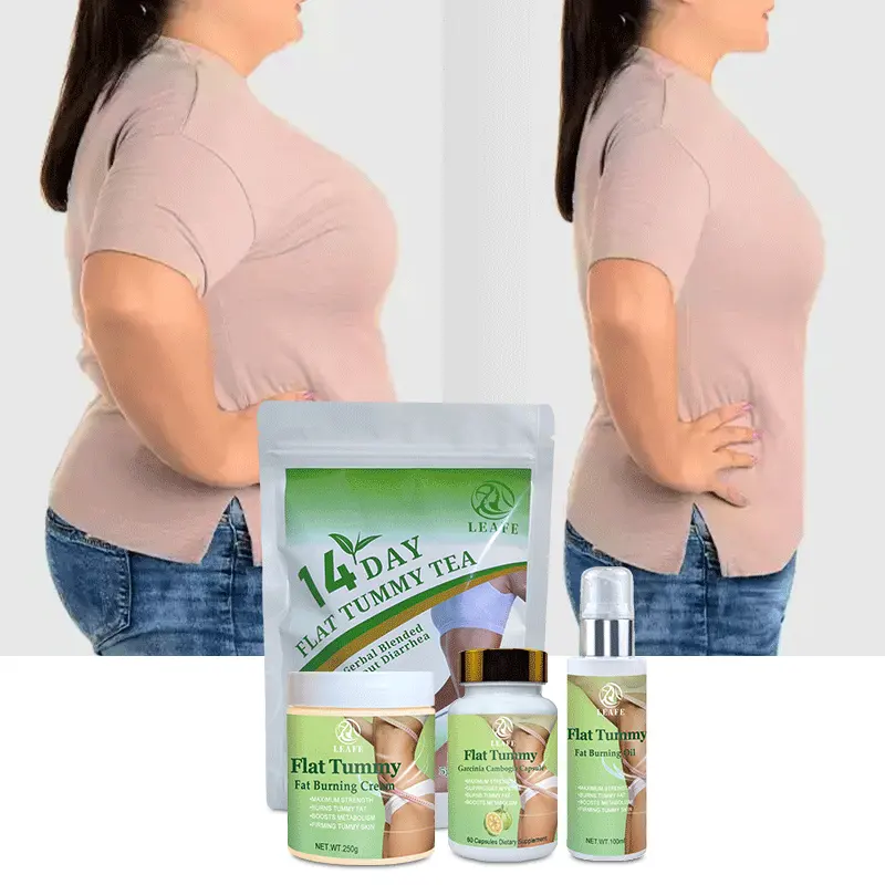 Meist verkaufte flache Bauch pillen Creme öl Kapseln Tee Set Fett verbrennung Set Tabletten Bauch abnehmen Produkte für Gewichts verlust Kit