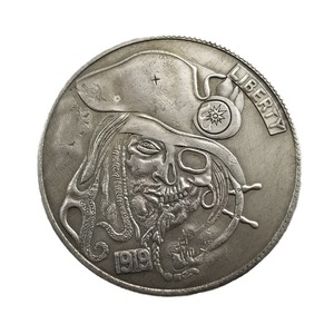 Pièce de monnaie américaine Hobo, dollar américain Morgan 1919, <span class=keywords><strong>Capitaine</strong></span> pirate Jack Sparrow. Pièce de monnaie Hobo américaine. - Product Image 5