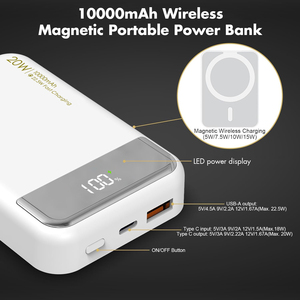 แบตสำรองแม่เหล็กไร้สาย 10000mAh พร้อมหน้าจอแสดงผล ชาร์จเร็ว 20W PD พกพาสะดวก - Product Image 5