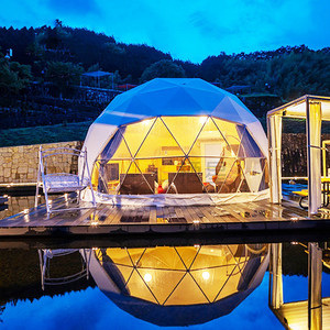 Carpa Domo Transparente Personalizable - Domo Geodésico Modular para Eventos y Bodas, Portátil y Fácil de Desmontar - Product Image 5