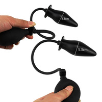 Sofe Silicone Super Long Inflatable Anal Plug Sex Toy Soft Large Anal Plug Butt Plugs