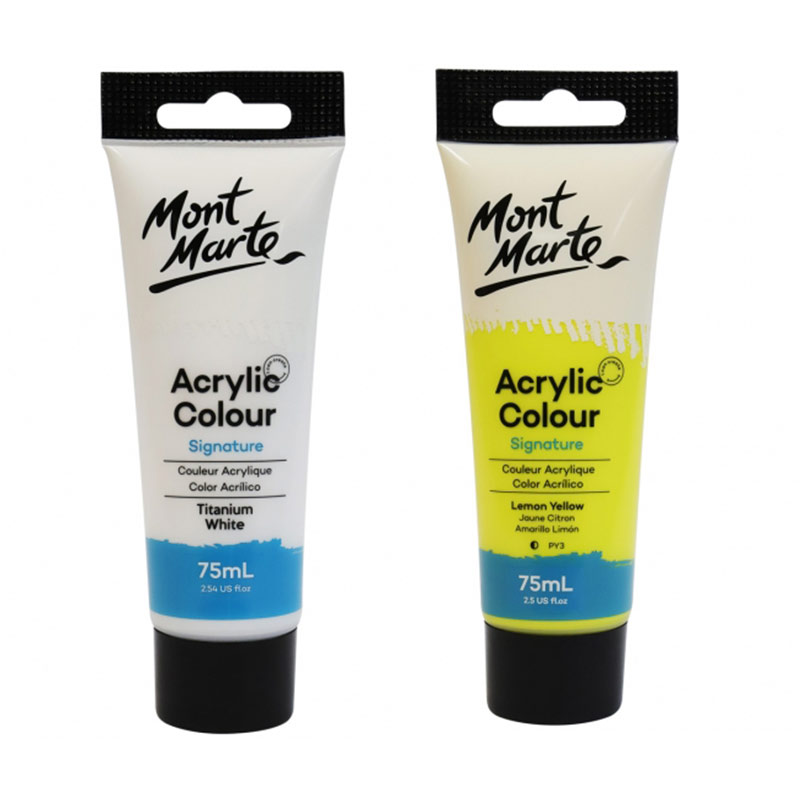 Set 21 Colori Acrilici Mont Marte - 60ml Ciascuno, Opachi, Metallici E Fluorescenti - Foto 8