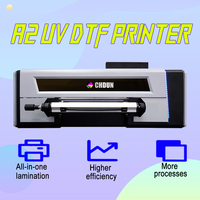 Printer Stiker DTF UV Ink Kristal Ukuran A2 Otomatis Penuh Baru untuk Film AB 40cm
