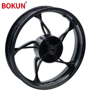 Rin de Rueda Trasera de Motocicleta <span class=keywords><strong>BOKUN</strong></span> Serie 2.5x18 Pulgadas, Cinco Radios, Aleación de Aluminio Forjado Negro - Product Image 2