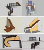 Échelle pliante en chêne massif, garde-corps en verre flottant, écologique, durable, sûr, moderne, pour villa extérieure, sur mesure, en acier inoxydable et en bois