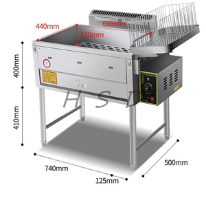 <span class=keywords><strong>Friteuse</strong></span> à gaz commerciale <span class=keywords><strong>avec</strong></span> <span class=keywords><strong>bac</strong></span> à graisse <span class=keywords><strong>amovible</strong></span>, <span class=keywords><strong>friteuse</strong></span> profonde en acier inoxydable pour l'usine de transformation des aliments frits - Product Image 5
