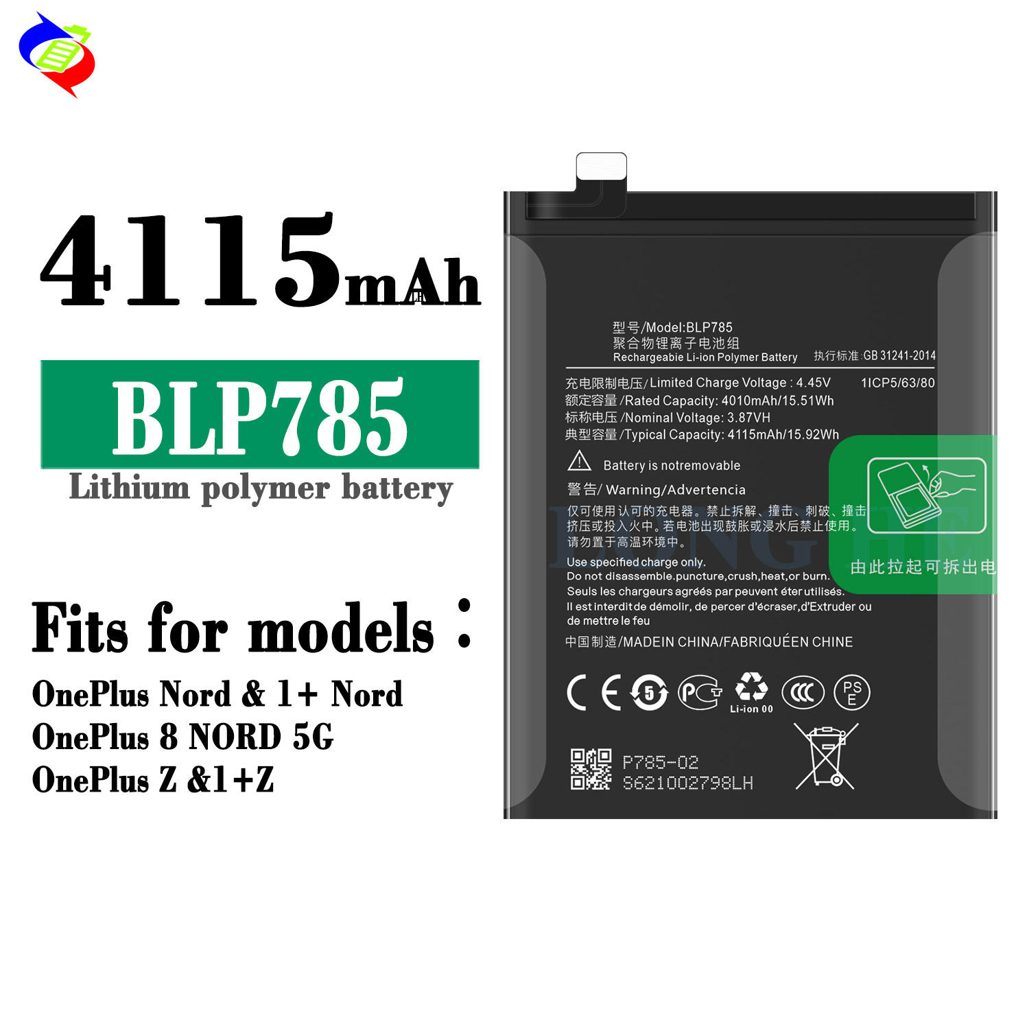 4115mah BLP785 Nord Battery Reliable Power for One Plus Nord
