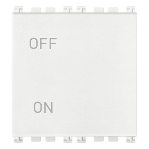 Interrupteur mural blanc 2P 20AX 2M avec étiquette marche/arrêt pour usage intérieur - Product Image 1