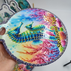 Sous-verre rond en céramique personnalisé avec dos en liège, style océan, relief, <span class=keywords><strong>plaque</strong></span> isolante contre la chaleur, décoration <span class=keywords><strong>de</strong></span> cuisine à domicile - Product Image 4