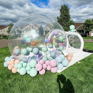 Tente bulle gonflable commercial air dome tent with tunnel inflatable <b>bubble</b> house for kids - Product Image 3