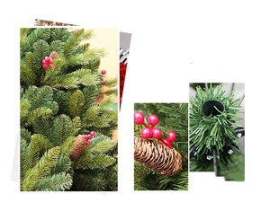 Jjoywood trang trí Giáng sinh xuyên biên giới Cây giáng sinh mã hóa dày PE + PVC + Pinecone trái cây màu đỏ Cây giáng sinh - Product Image 2