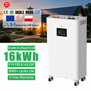 EU Stock LiFePO4 <b>48V</b> 314ah 16kWh Lithium <b>Battery</b> Level Indicator 51.2v 15kWh Home Energy Storage Standing Movable <b>Battery</b> - Product Image 1